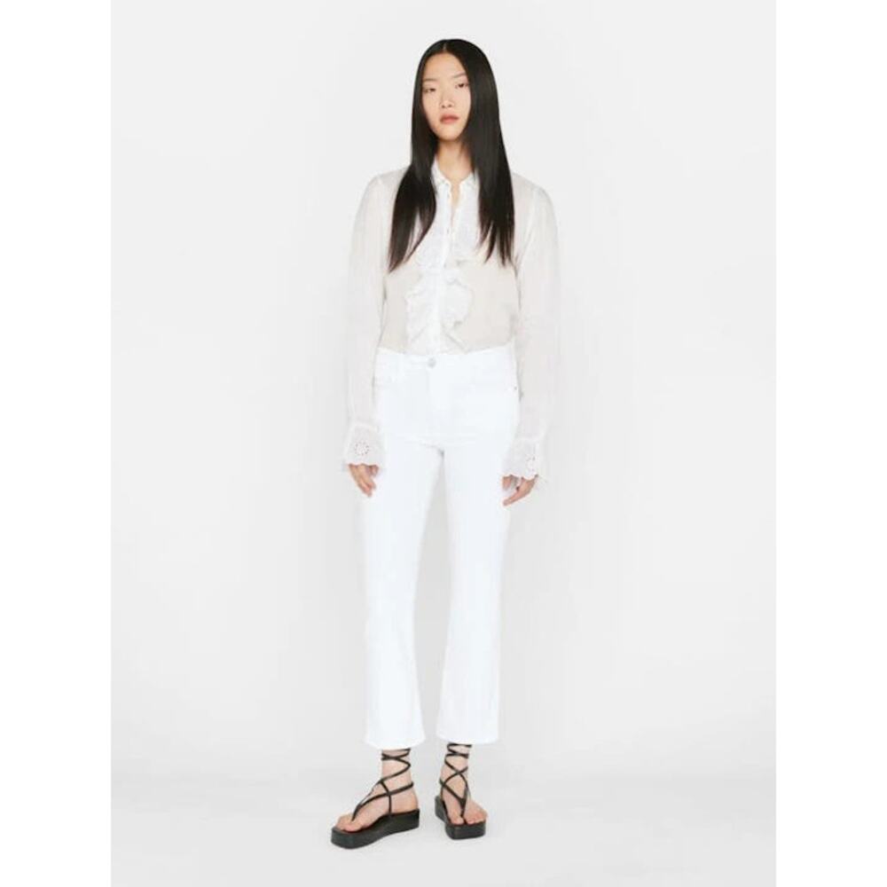 Frame Le Crop Mini Boot in Blanc